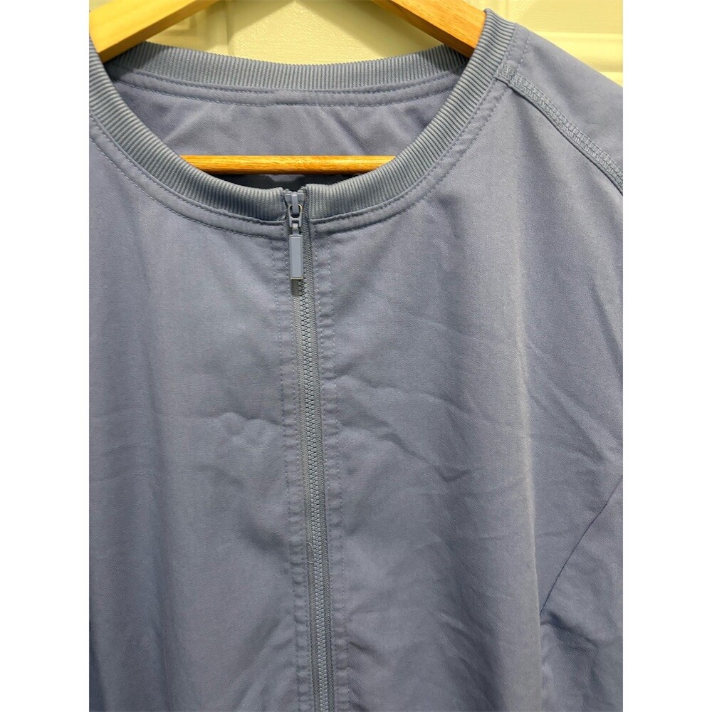 Grey's Anatomy by Barco Womens Scrub Warm-Up Jacket XL Light Blue Full Zip - Picture 2 of 10